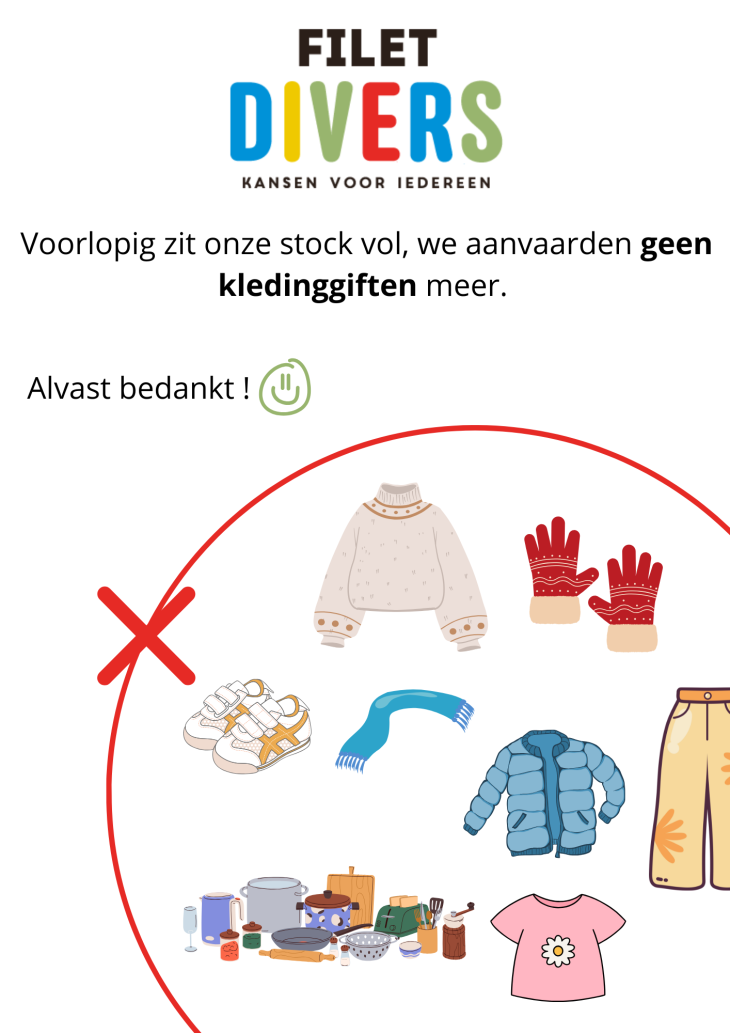 Geen kledinggiften meer